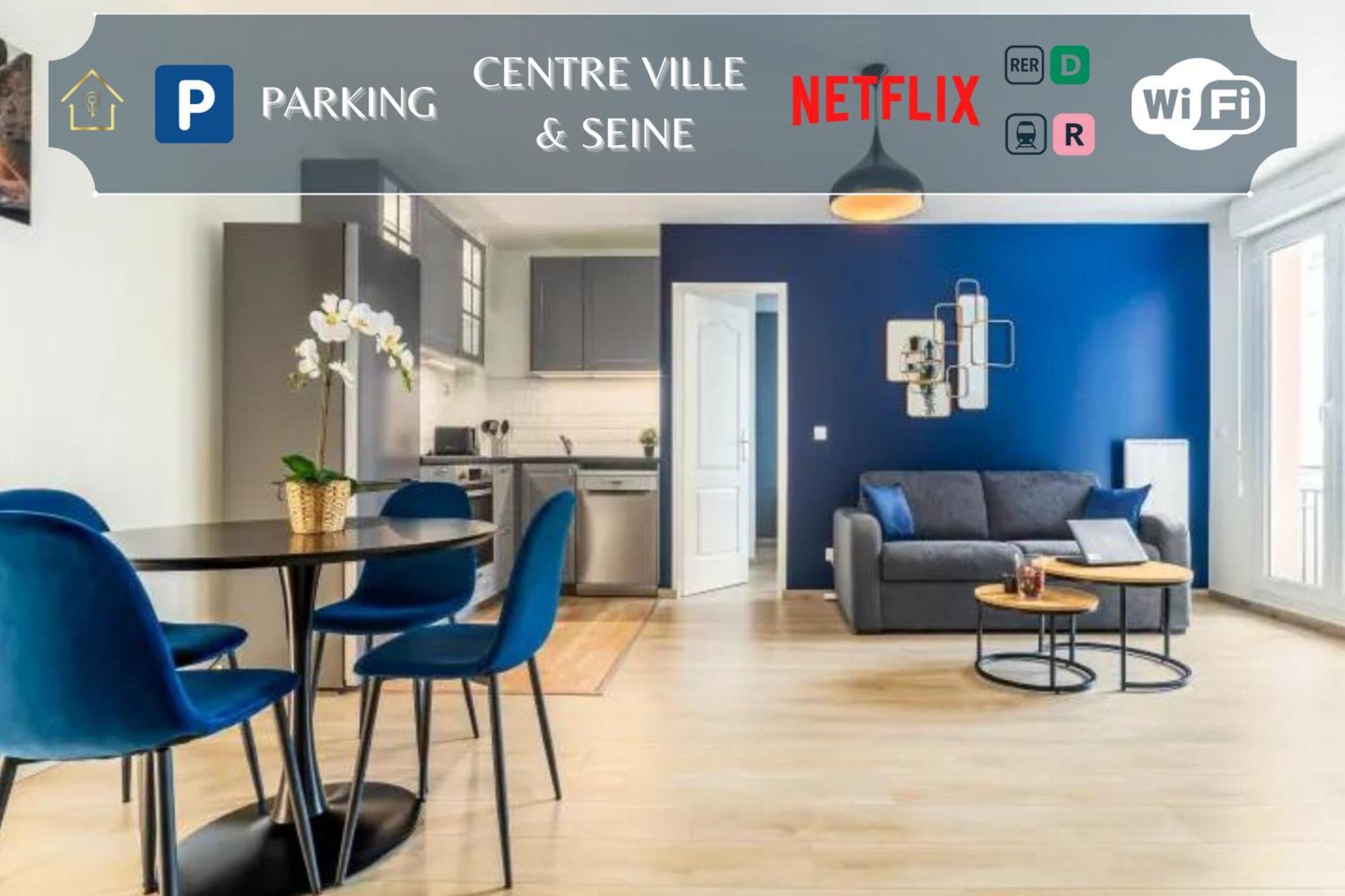 Appartement L'Ilot Bleu Paradis Мелен Екстер'єр фото