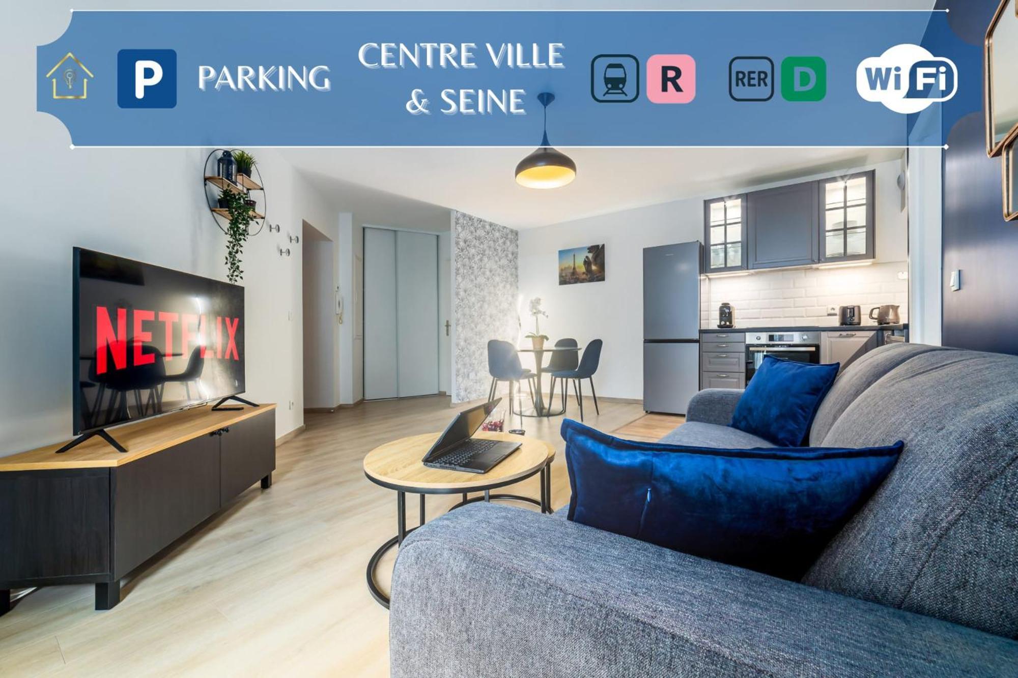 Appartement L'Ilot Bleu Paradis Мелен Екстер'єр фото